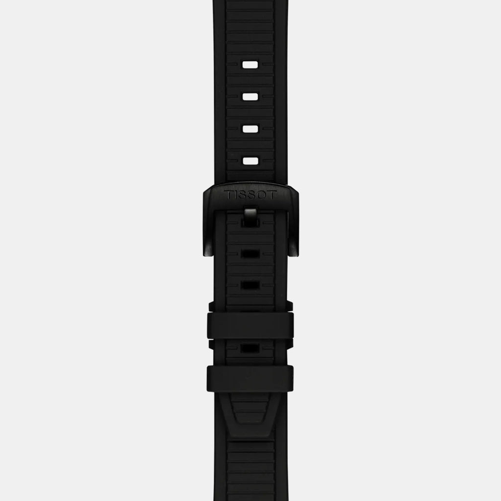 T-Race Men Quartz Black Dial Analog Silicone Watch T1418173705100