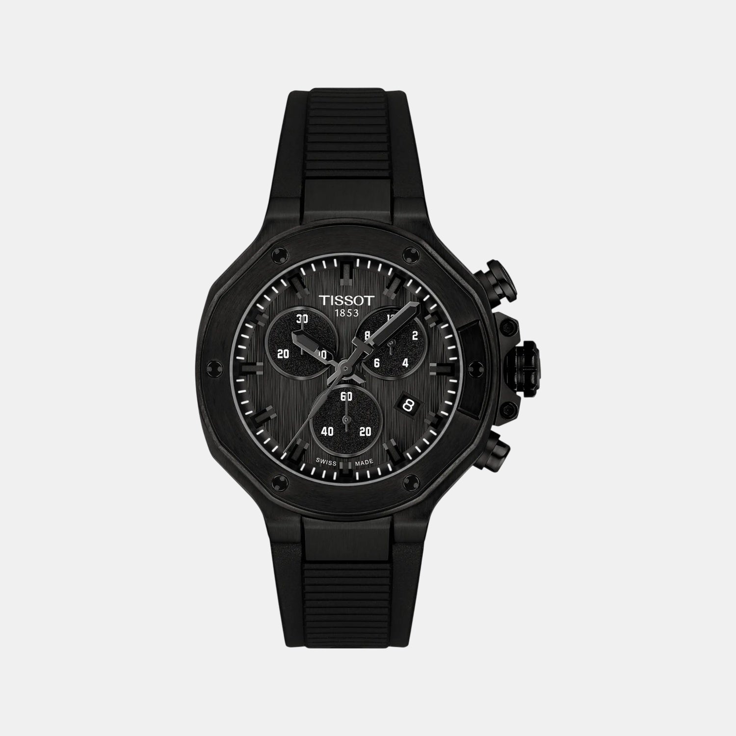 T-Race Men Chronograph Black Dial Quartz Silicone Watch T1418173705100