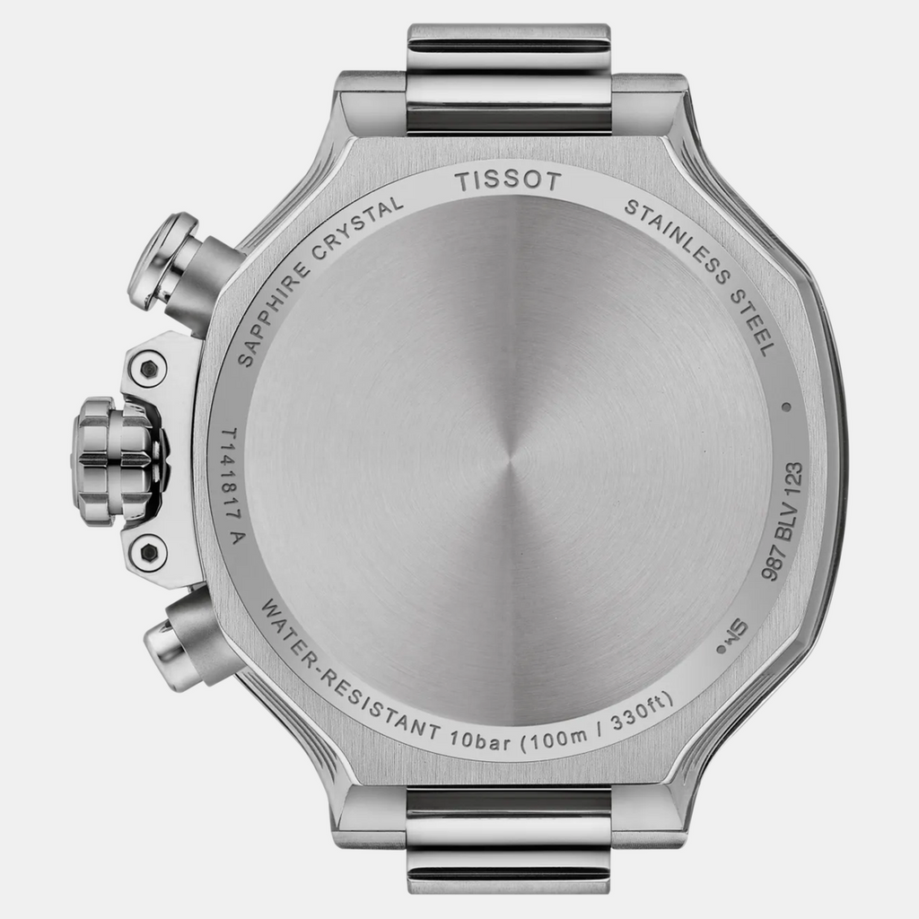 T-Race Unisex Quartz White Mother Of Pearl Dial Chronograph Silicone Watch T1418179711100