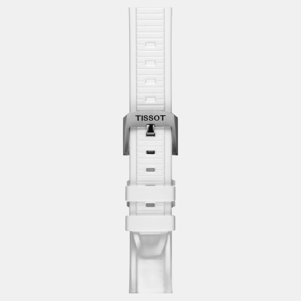 T-Race Unisex Quartz White Mother Of Pearl Dial Chronograph Silicone Watch T1418179711100