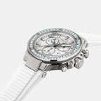 T-Race Unisex Quartz White Mother Of Pearl Dial Chronograph Silicone Watch T1418179711100