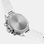 T-Race Unisex Quartz White Mother Of Pearl Dial Chronograph Silicone Watch T1418179711100