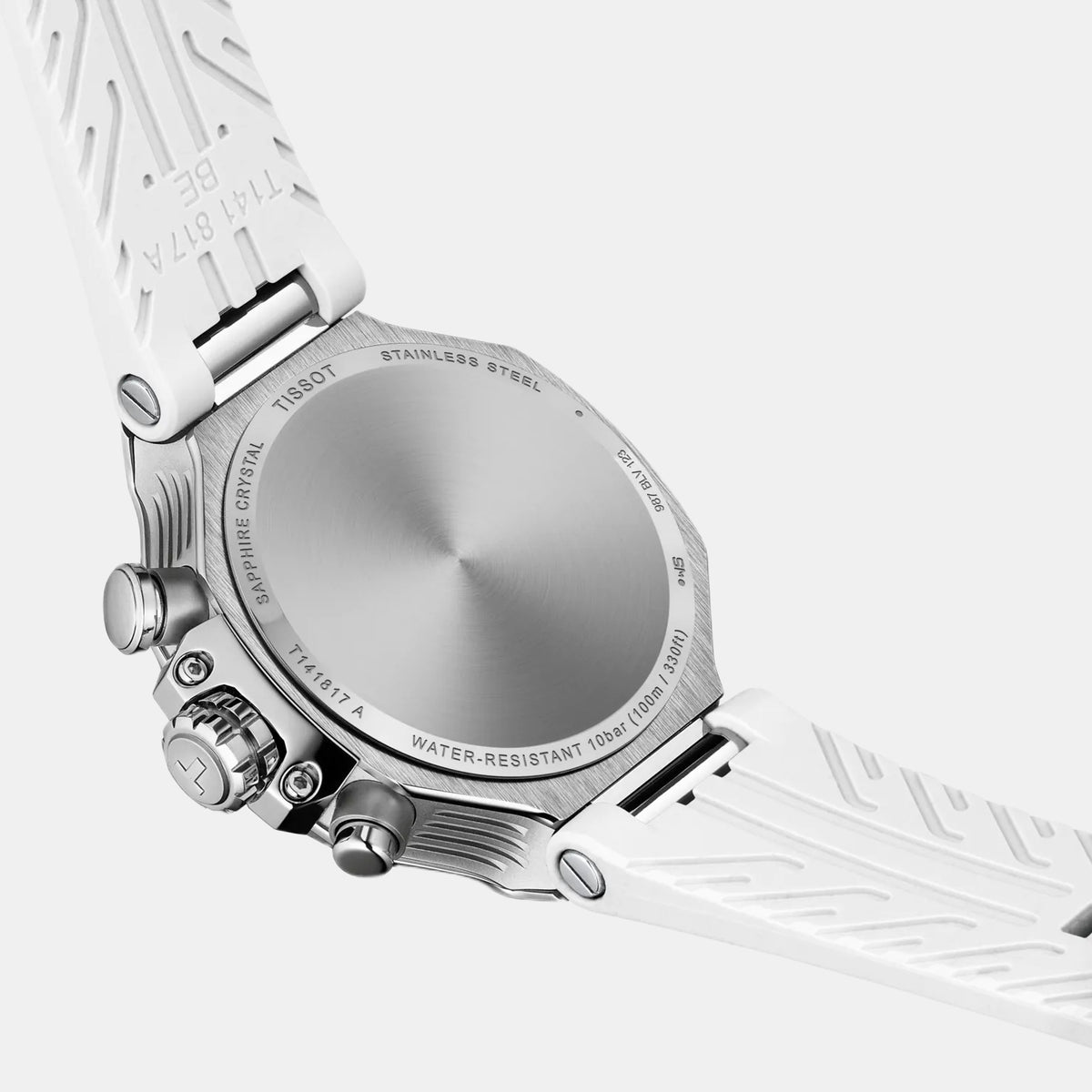 T-Race Unisex Quartz Mother Of Pearl Dial Chronograph Silicone Watch T1418179711100