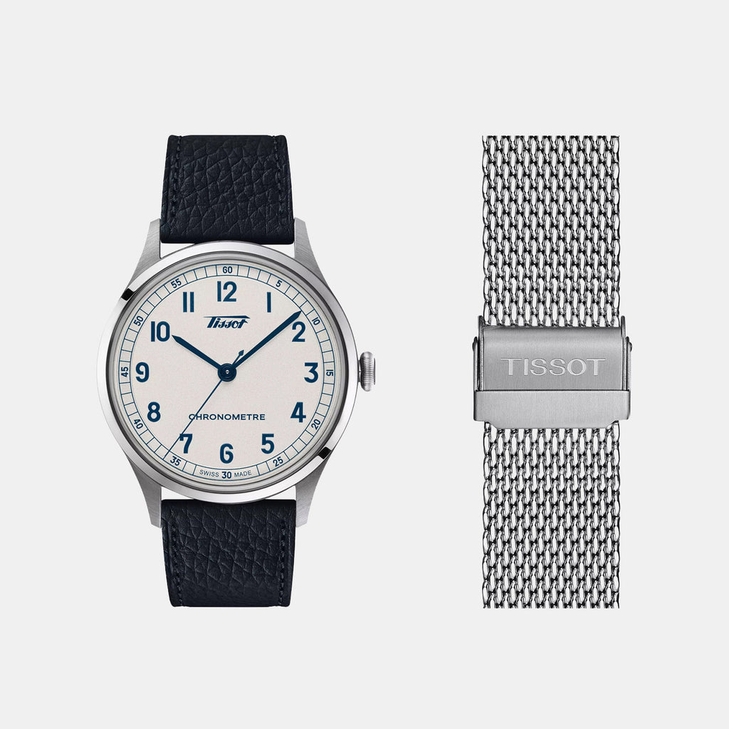 Heritage Telemeter Men Automatic Silver Dial Analog Leather Watch T1424641603200