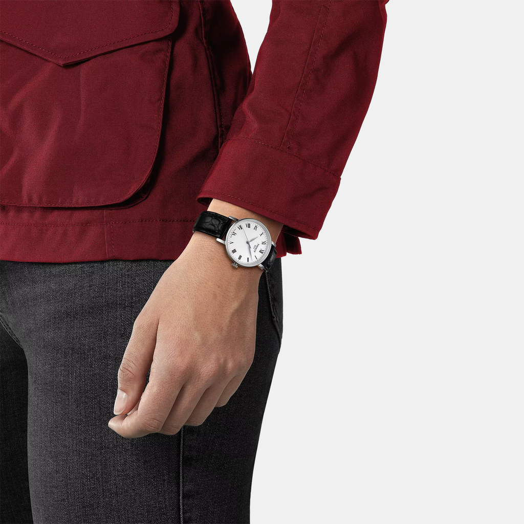 Tissot Leather Silver watch