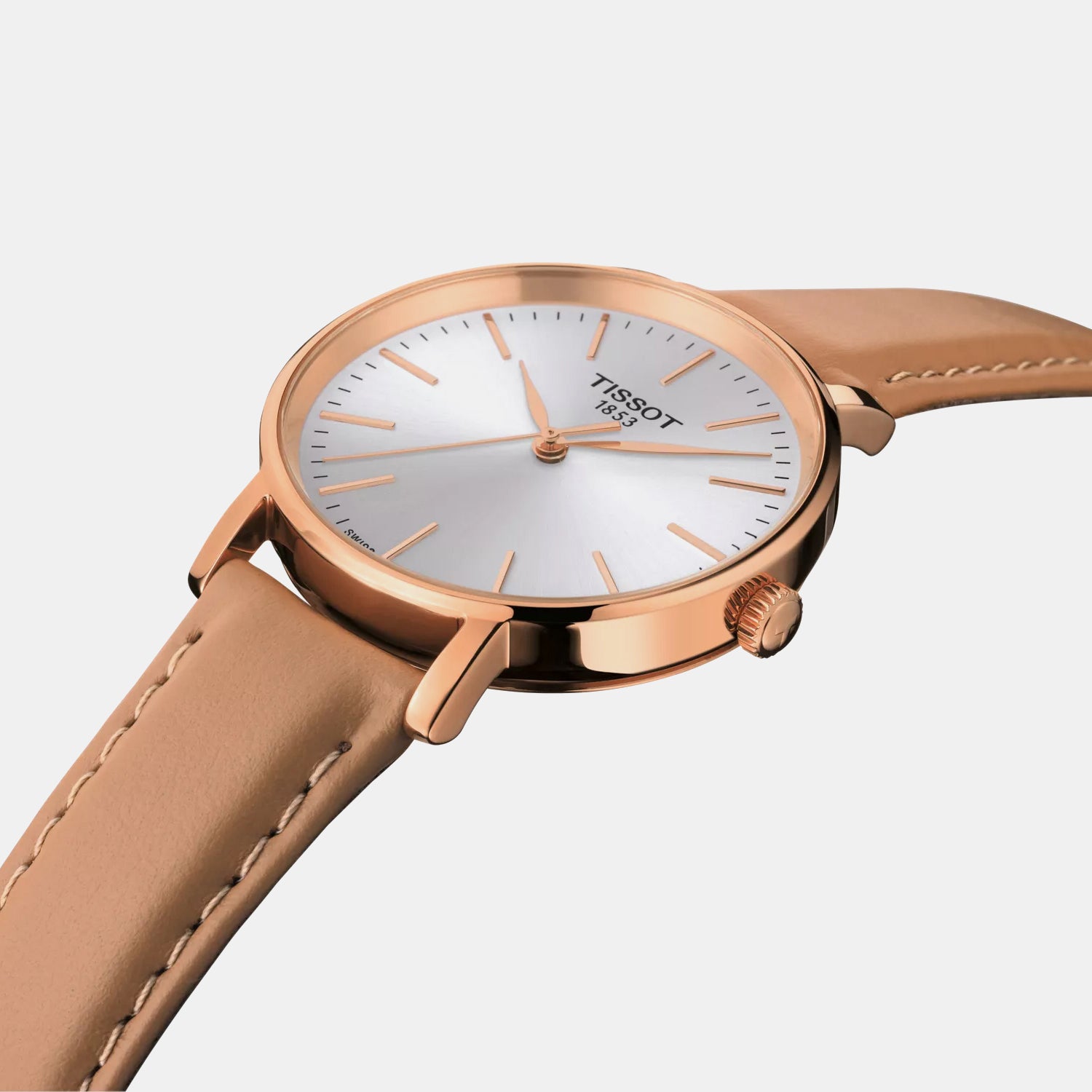 Everytime Women Quartz White Dial Analog Leather Watch T1432103601100