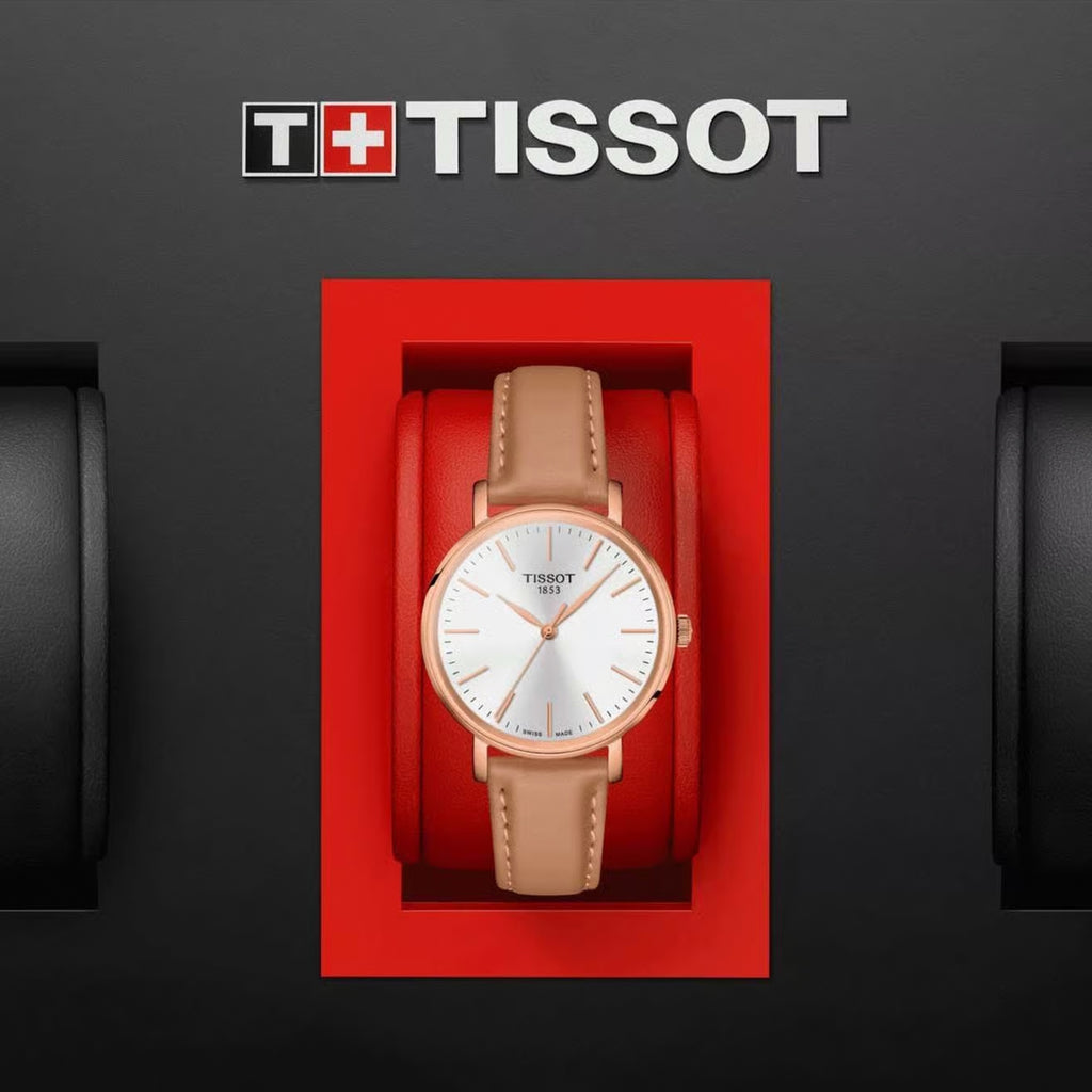 Everytime Women Quartz White Dial Analog Leather Watch T1432103601100