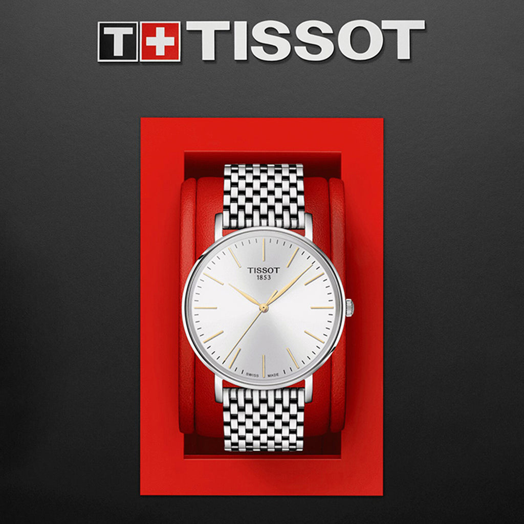 Everytime Men Quartz White Dial Analog Stainless Steel Watch T1434101101101