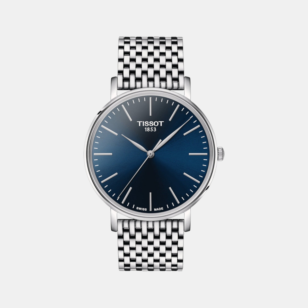 Everytime Unisex Quartz Blue Dial Analog Stainless Steel Watch T1434101104100