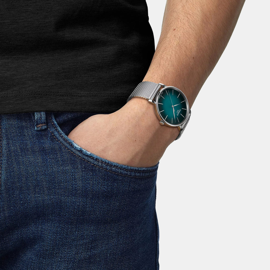 Everytime Men Quartz Multicolour Dial Analog Mesh Watch T1434101109100