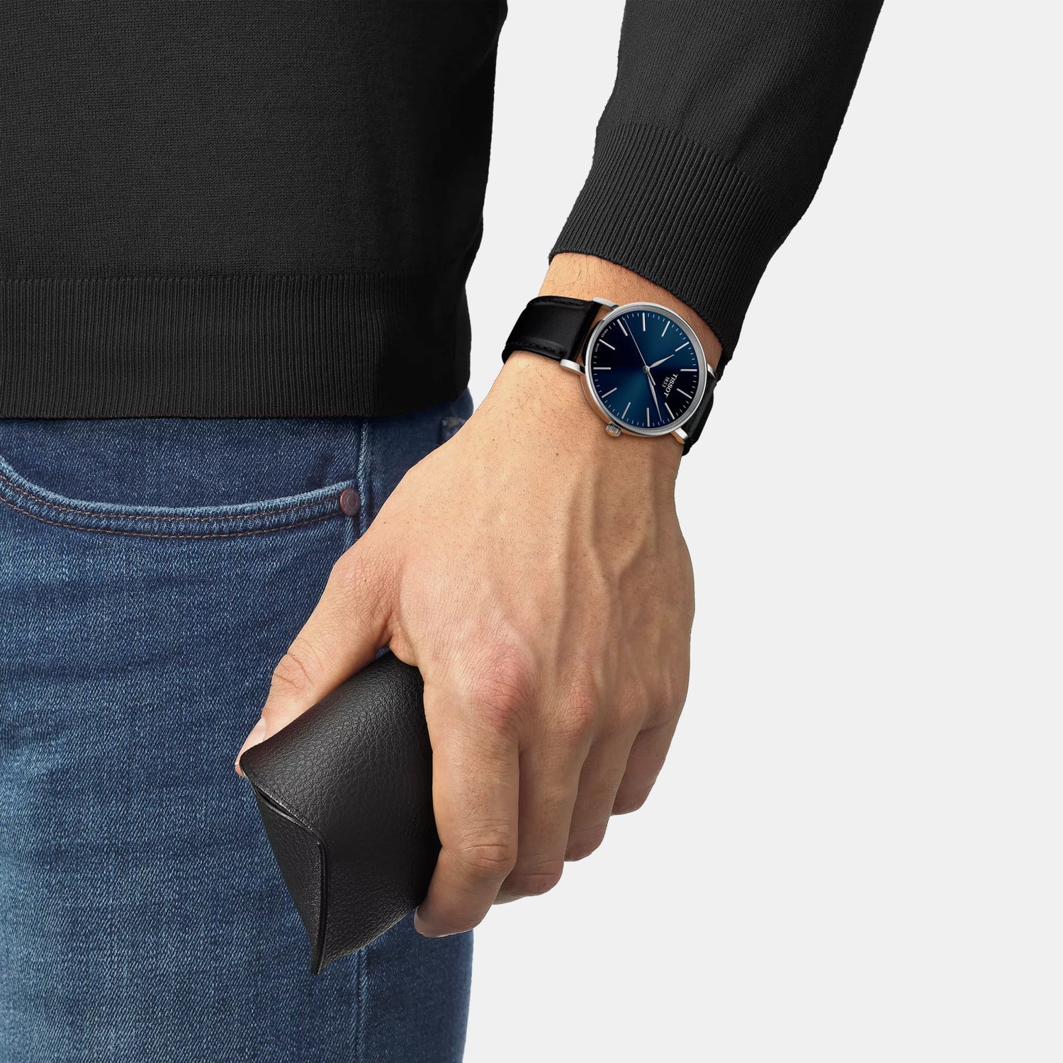 Everytime Men Quartz Blue Dial Analog Leather Watch T1434101604100