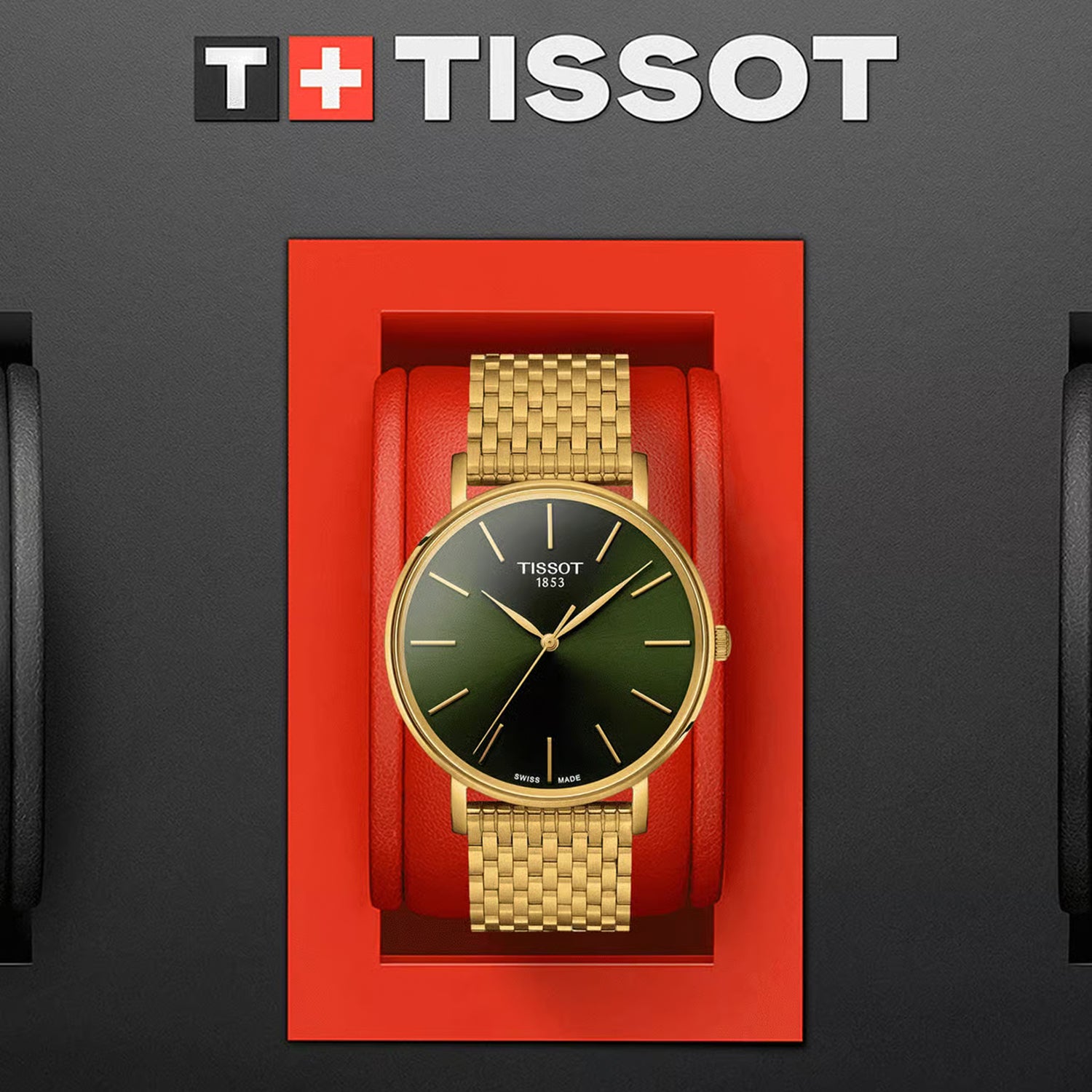 Everytime Men Quartz Green Dial Analog Stainless Steel Watch T1434103309100
