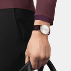 Everytime Men Quartz White Dial Analog Leather Watch T1434103601100