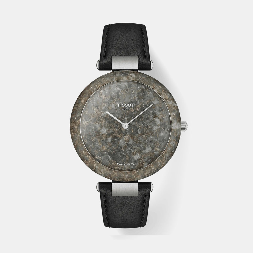 Classic Contemporary Unisex Quartz Grey Dial Analog Leather Watch T1474099651000