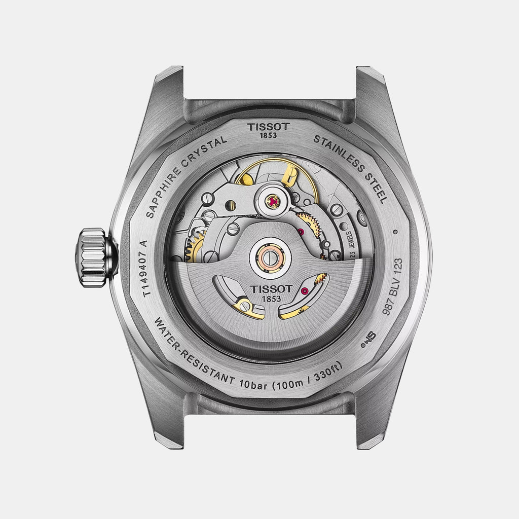 PR 516 Powermatic 80 Unisex Automatic Black Dial Analog Stainless Steel Watch T1494071105100