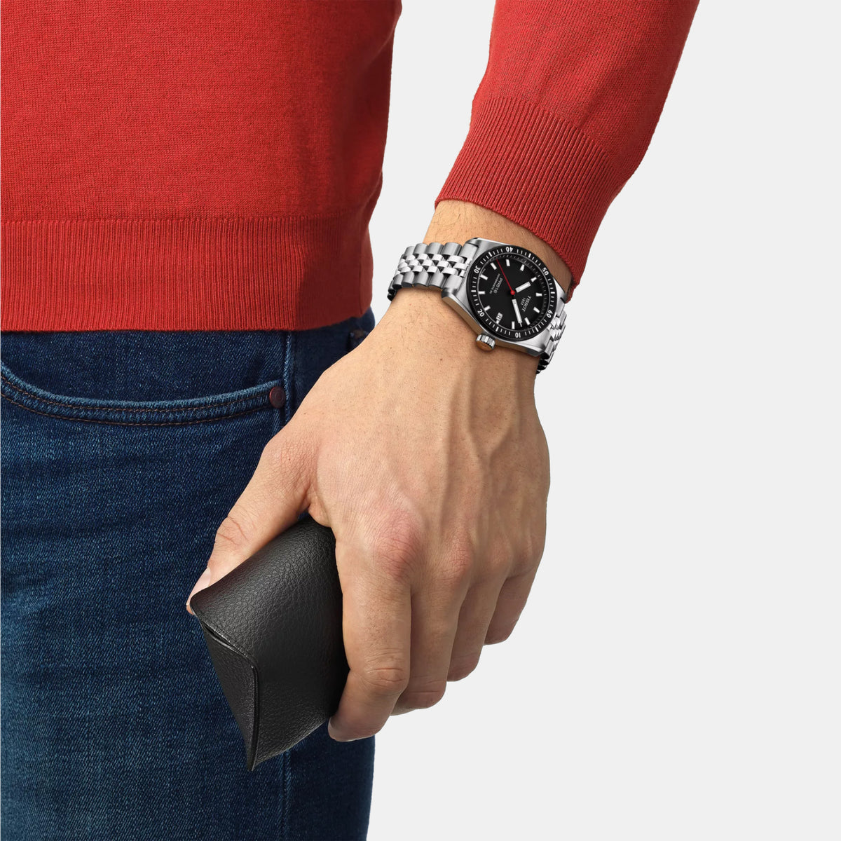PR 516 Unisex Automatic Black Dial Analog Stainless Steel Watch T1494071105100
