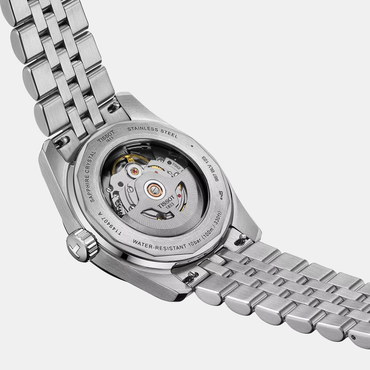PR 516 Unisex Automatic Black Dial Analog Stainless Steel Watch T1494071105100