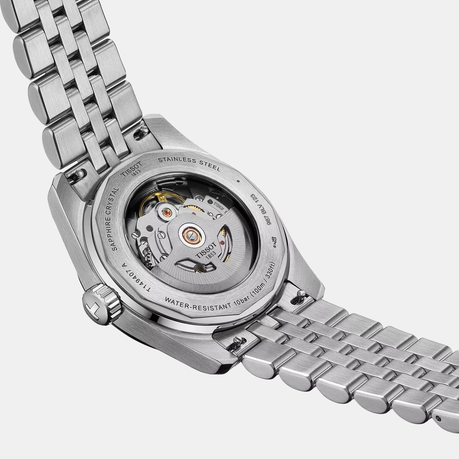 PR 516 Powermatic 80 Unisex Automatic Black Dial Analog Stainless Steel Watch T1494071105100