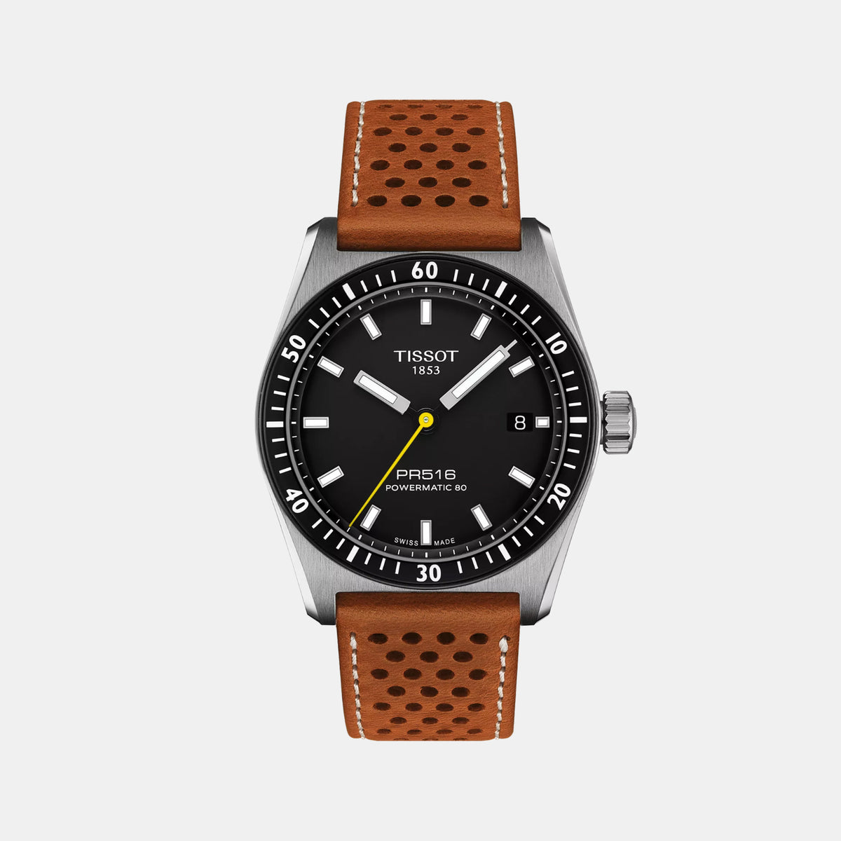 PR 516 Unisex Automatic Black Dial Analog Leather Watch T1494071605100