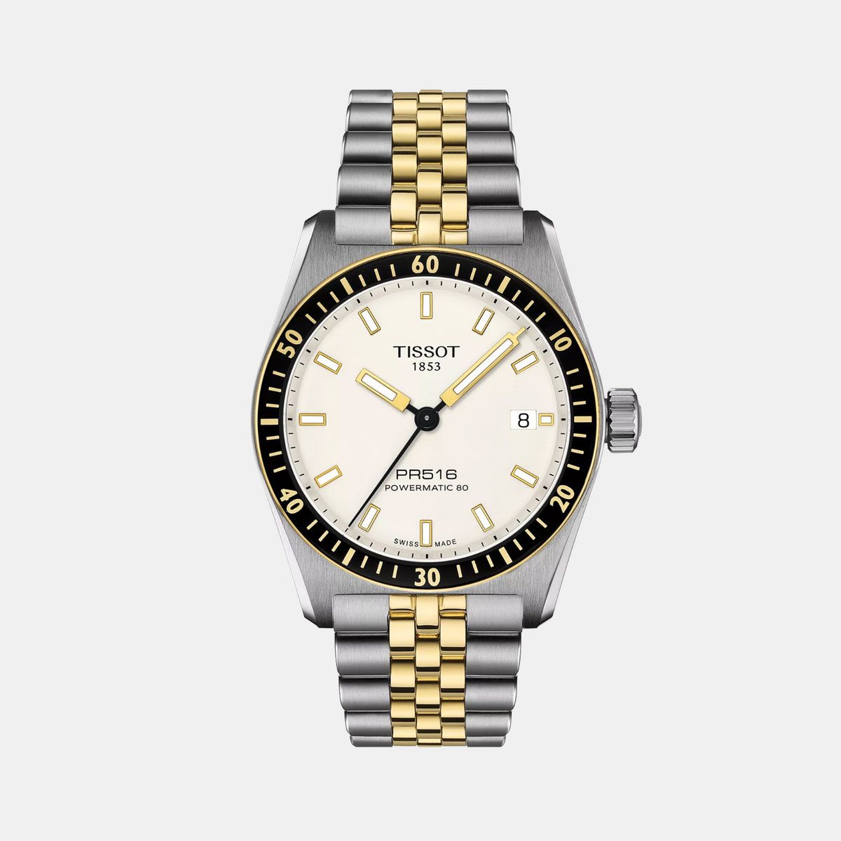 PR 516 Unisex Automatic White Dial Analog Stainless Steel Watch T1494072201100