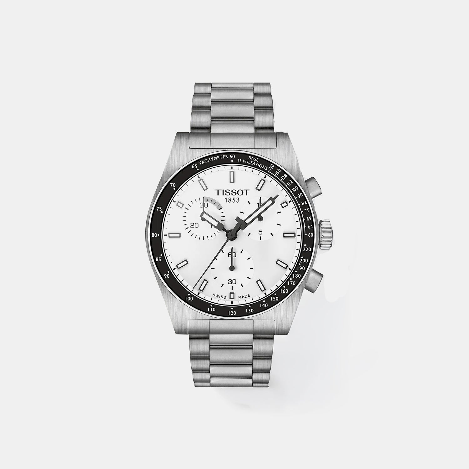 Men Quartz White Dial Chronograph Stainless Steel Watch T1494171101100