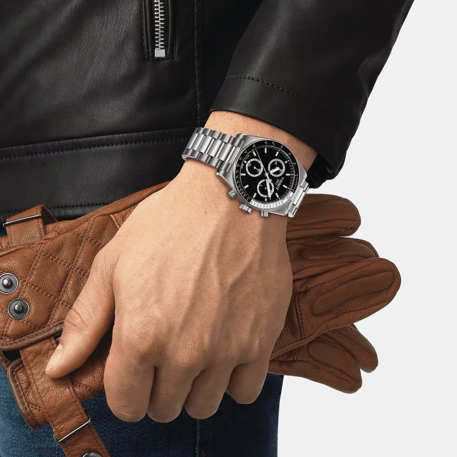 PR 516 Men Quartz Black Dial Chronograph Stainless Steel Watch T1494171105100