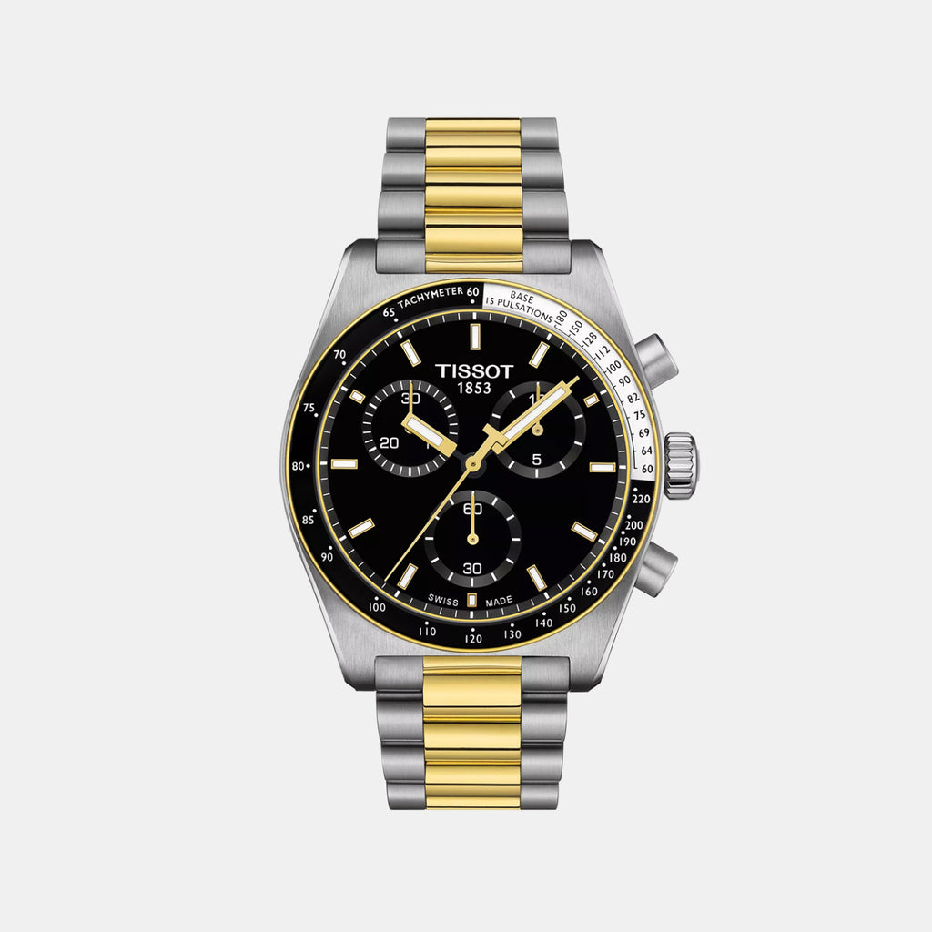 PR 516 Men Quartz Black Dial Chronograph Stainless Steel Watch T1494172205100