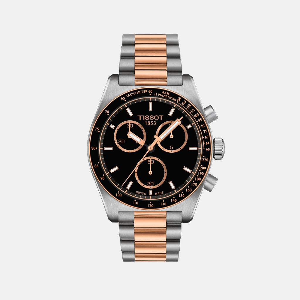 PR 516 Men Quartz Black Dial Chronograph Stainless Steel Watch T1494172205101