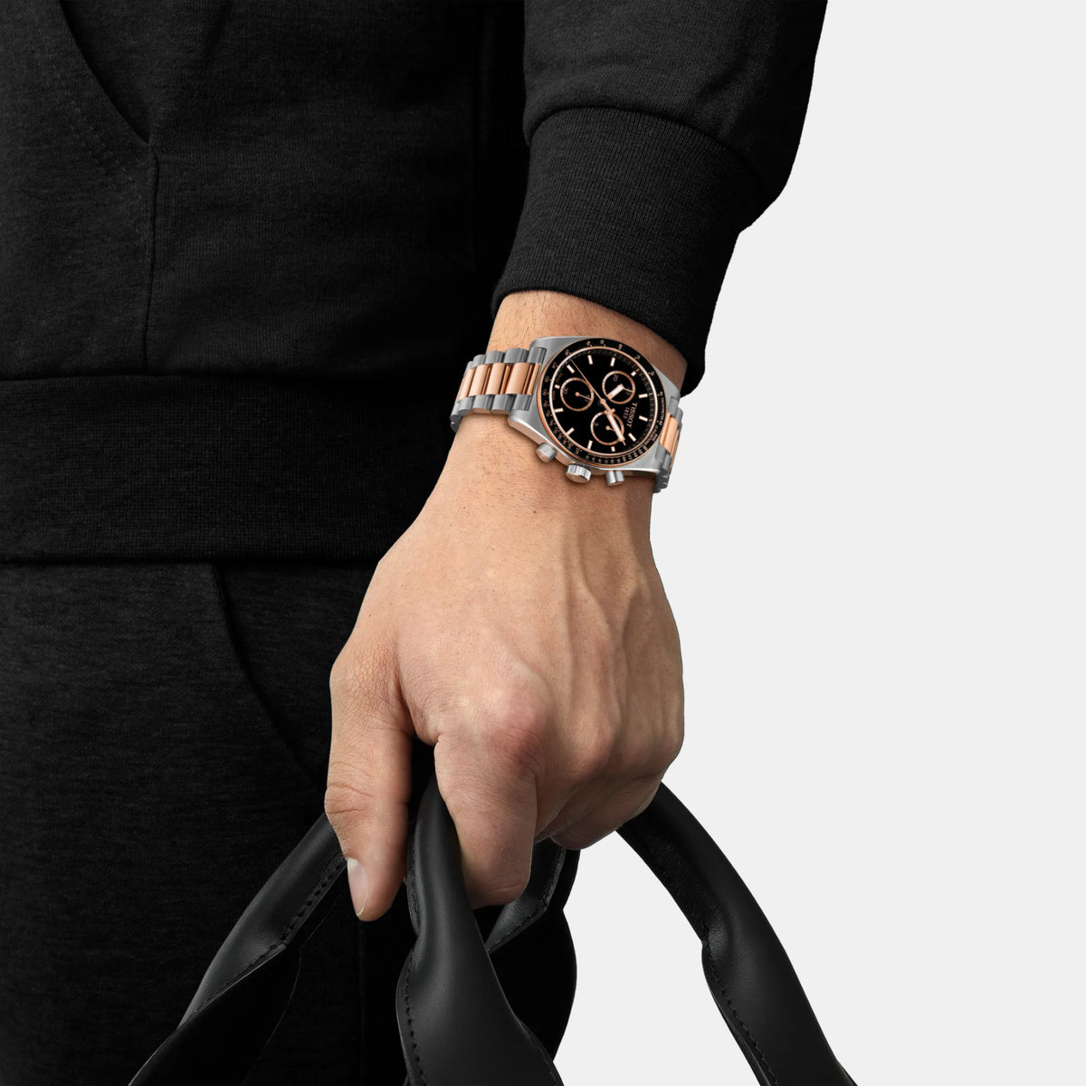 PR 516 Men Quartz Black Dial Chronograph Stainless Steel Watch T1494172205101