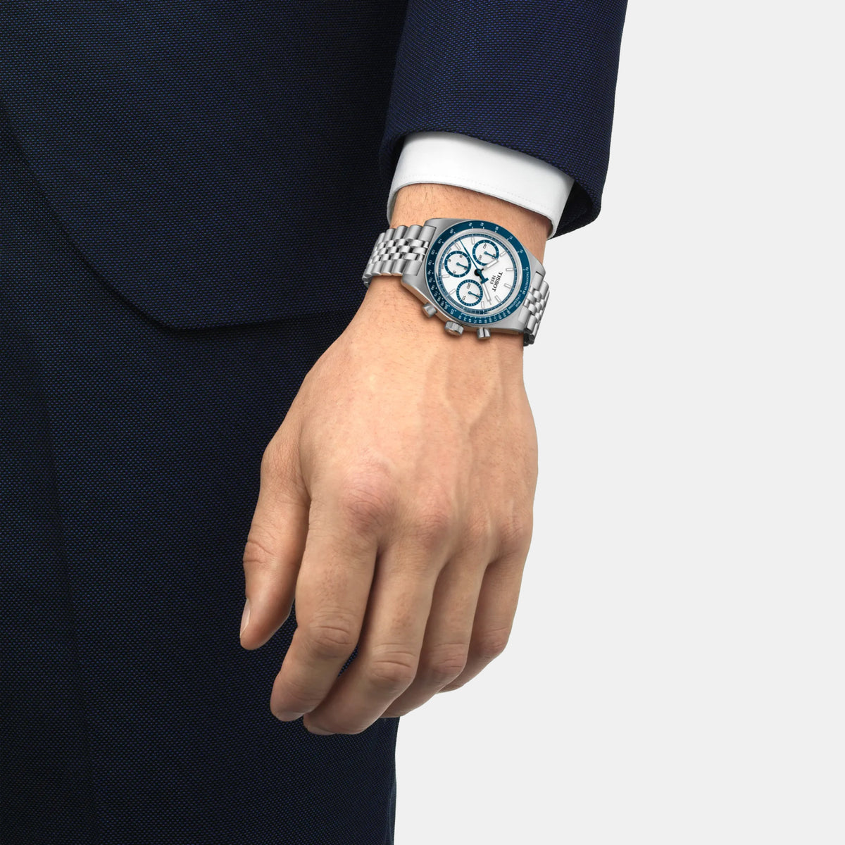 PR 516 Men Automatic White Dial Chronograph Stainless Steel Watch T1494621101100