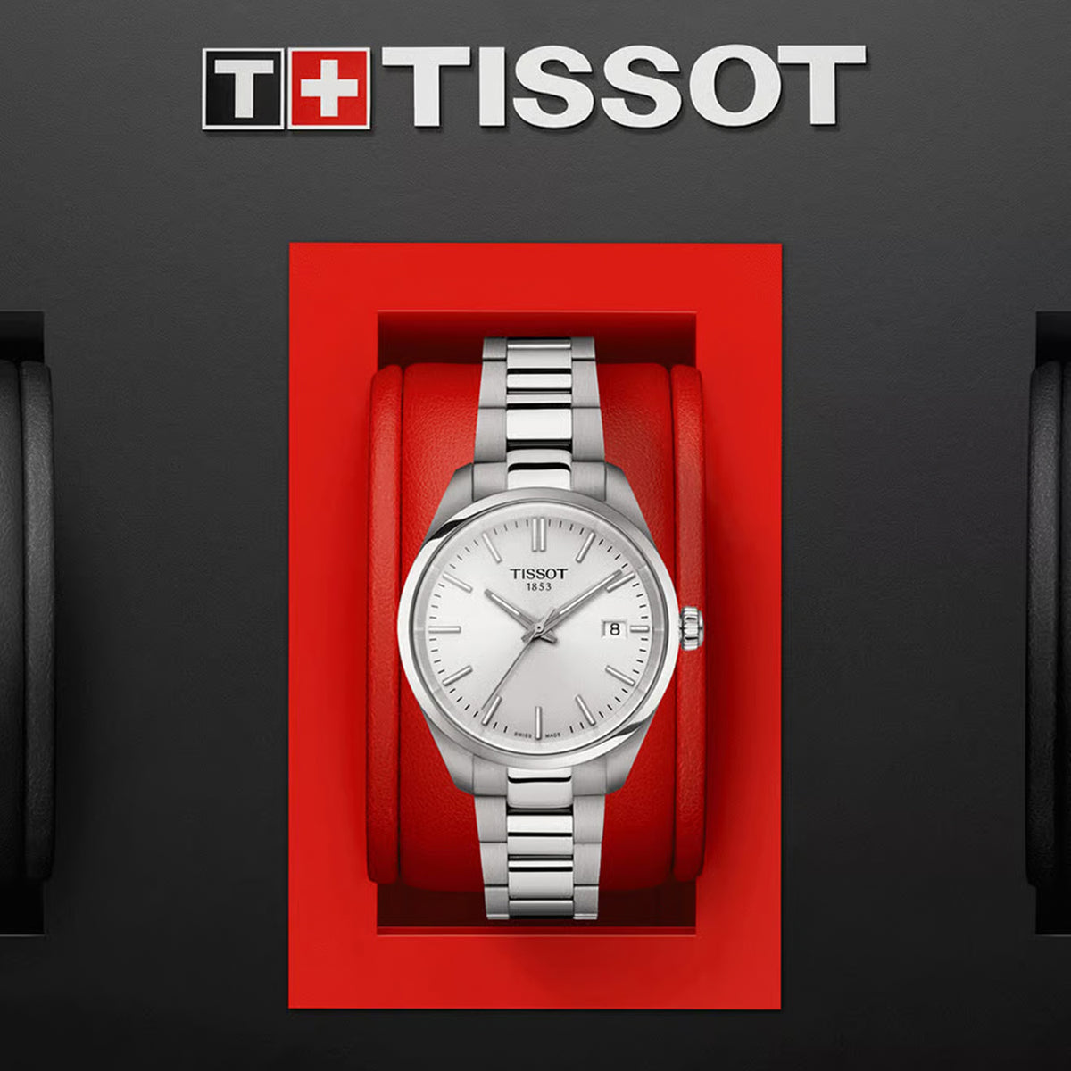 PR 100 Unisex Quartz Silver Dial Analog Stainless Steel Watch T1502101103100