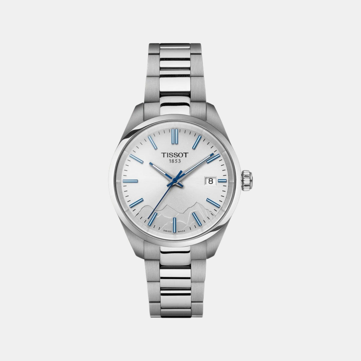 PR 100 Unisex Quartz Silver Dial Analog Stainless Steel Watch T1502101103101