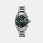 PR 100 Women Quartz Green Dial Analog Stainless Steel Watch T1502101109100