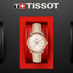 PR 100 Women Quartz Mother Of Pearl Dial Analog Leather Watch T1502102611100