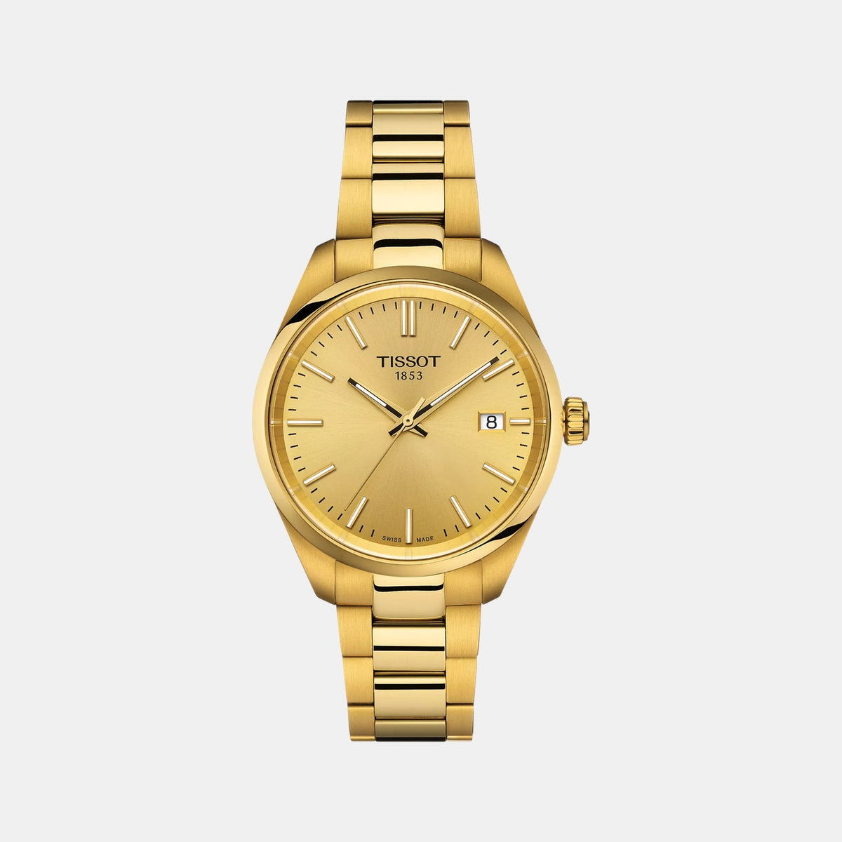 PR 100 Unisex Quartz Champagne Dial Analog Stainless Steel Watch T1502103302100
