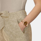 PR 100 Unisex Quartz Brown Dial Analog Steel Watch T1502103329100