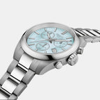 Pr 100 Women Quartz Blue Dial Chronograph Stainless Steel Watch T1502171113100