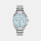 Pr 100 Women Quartz Blue Dial Chronograph Stainless Steel Watch T1502171113100