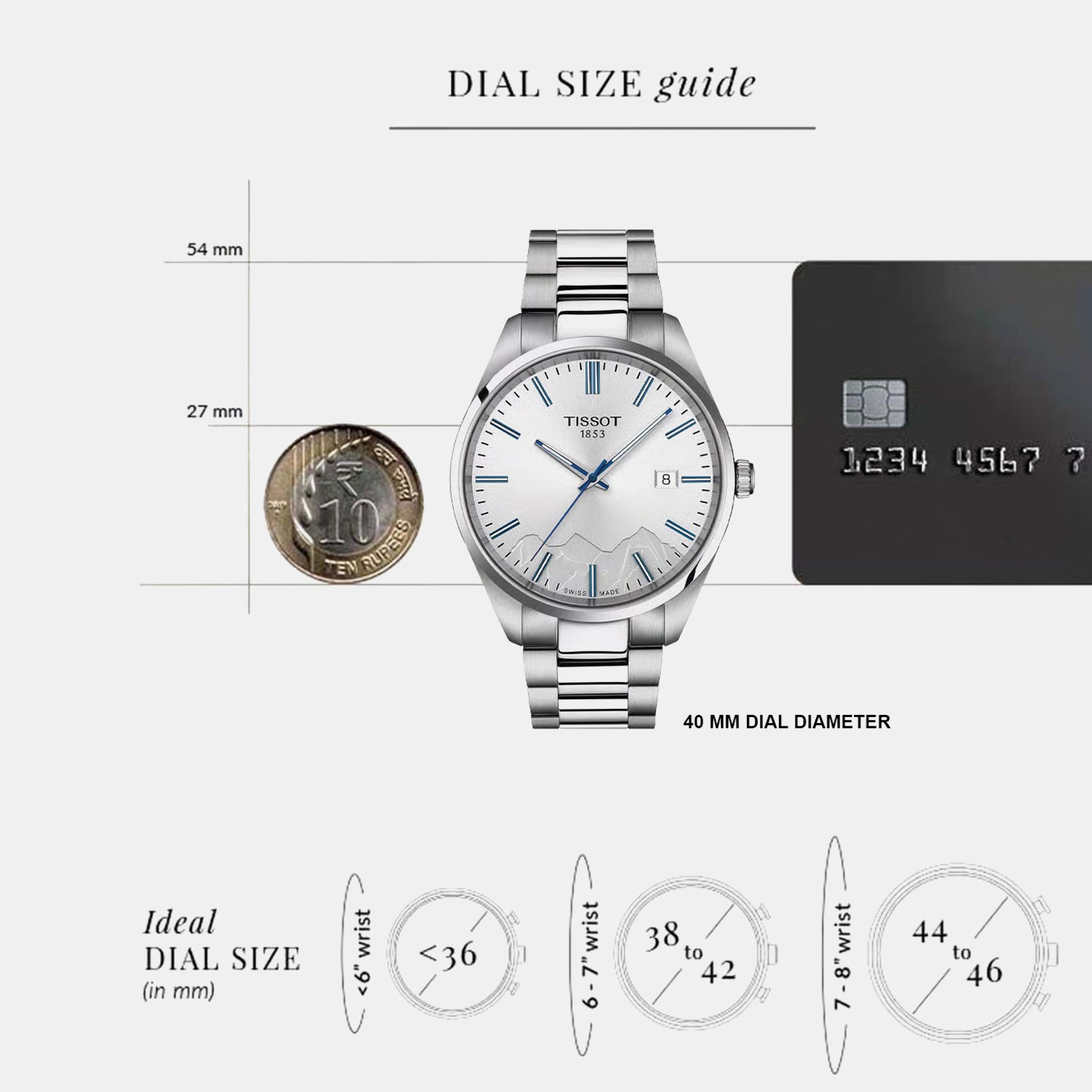 PR 100 Men Quartz Silver Dial Analog Stainless Steel Watch T1504101103100