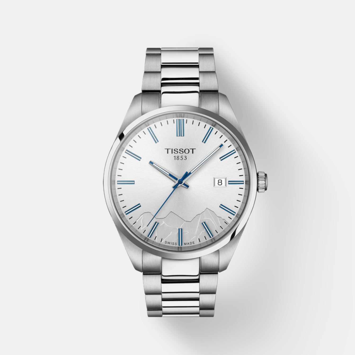 PR 100 Jungfraubahn Men Quartz Silver Dial Analog Stainless Steel Watch T1504101103100