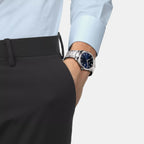 PR 100 Men Quartz Blue Dial Analog Stainless Steel Watch T1504101104100