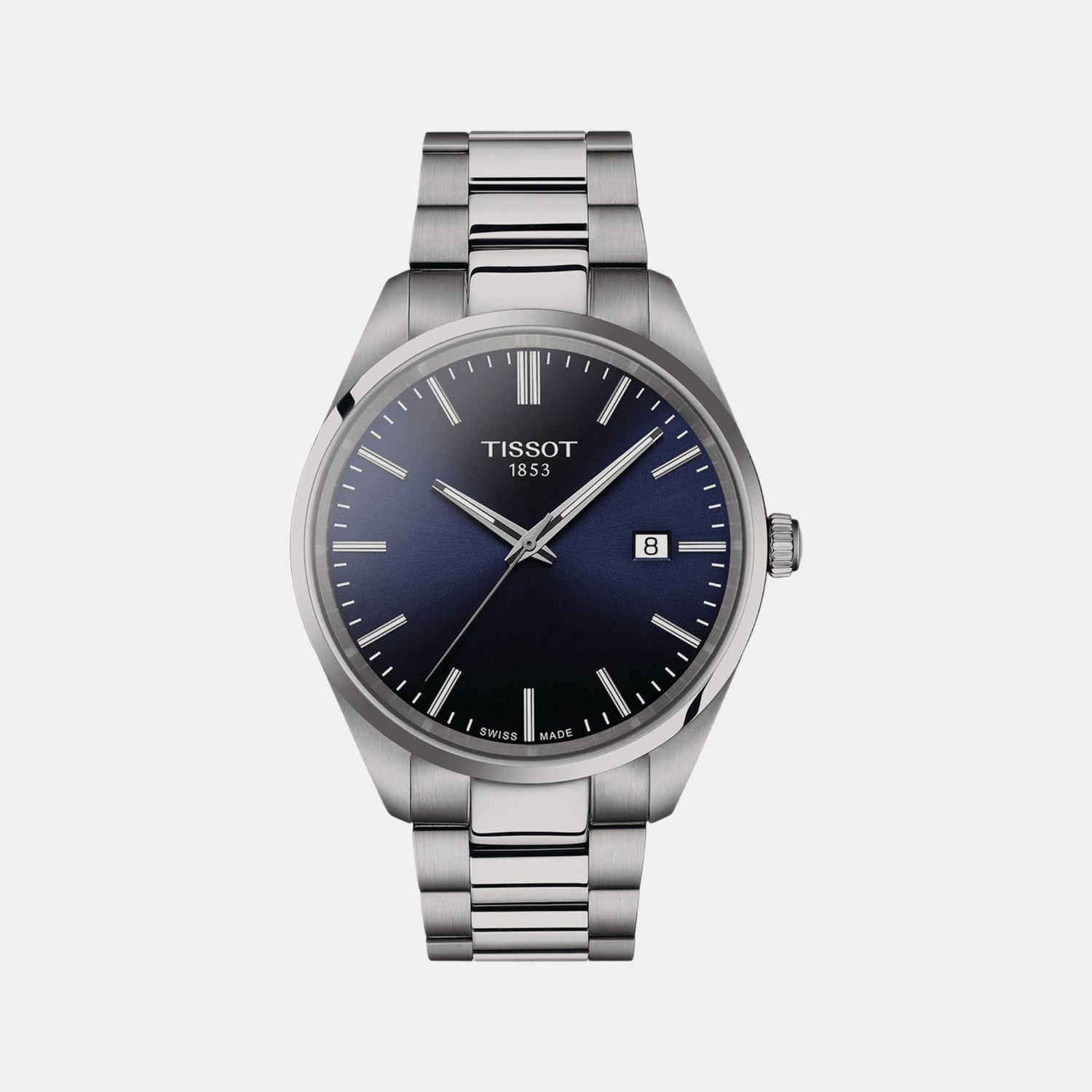 PR 100 Men Quartz Blue Dial Analog Stainless Steel Watch T1504101104100