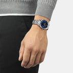 PR 100 Men Quartz Blue Dial Analog Stainless Steel Watch T1504101104102