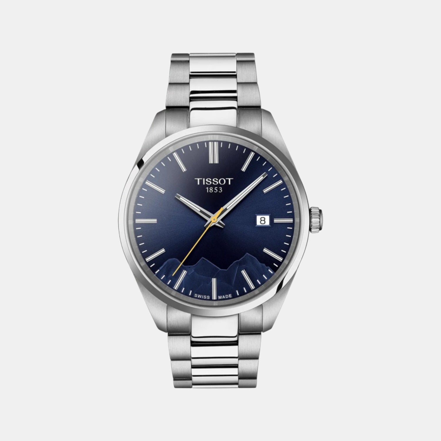 PR 100 Jungfraubahn Men Quartz Blue Dial Analog Stainless Steel Watch T1504101104102