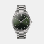 PR 100 Men Quartz Green Dial Analog Stainless Steel Watch T1504101109100