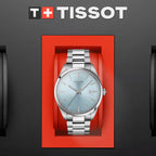 PR 100 Men Quartz Blue Dial Analog Stainless Steel Watch T1504101135100
