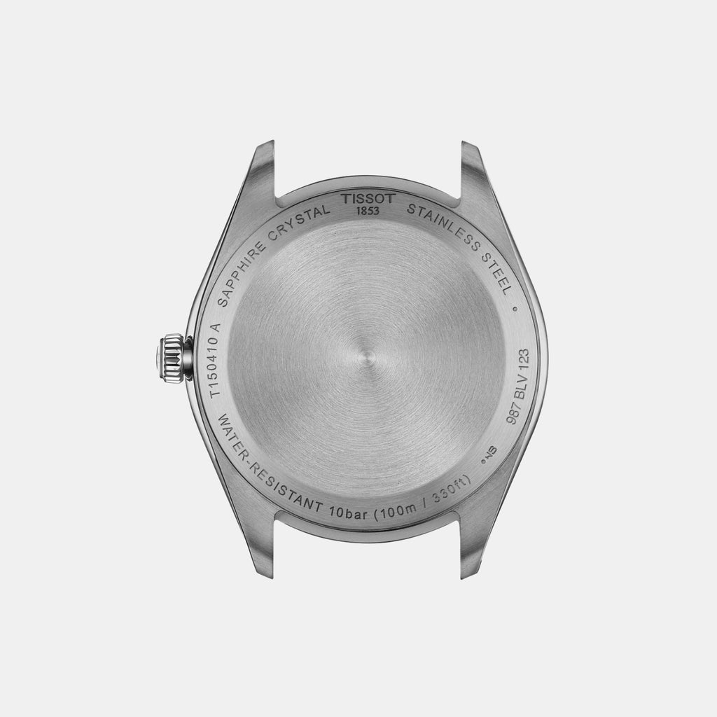 PR 100 Men Quartz Ice Blue Dial Analog Stainless Steel Watch T1504101135100