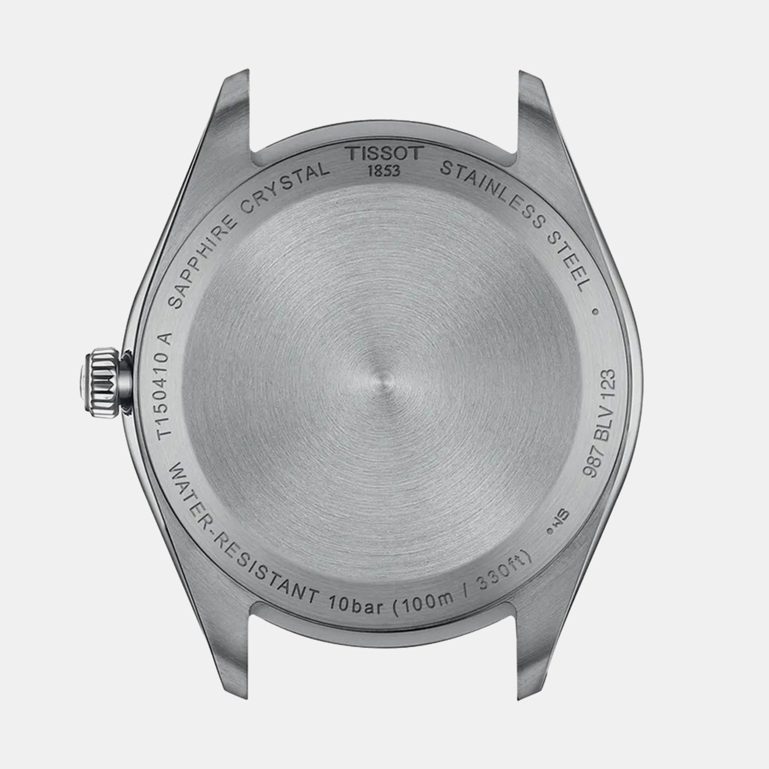 PR 100 Men Quartz Silver Dial Analog Leather Watch T1504101603100