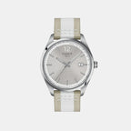 Classic Contemporary Men Quartz Grey Dial Analog Fabric Watch T1504101703700