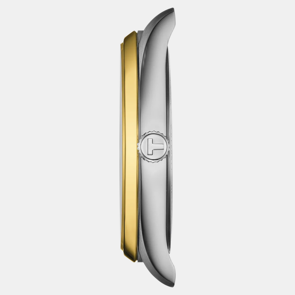 Pr 100 Men Quartz White Dial Analog Stainless Steel Watch T1504102201100